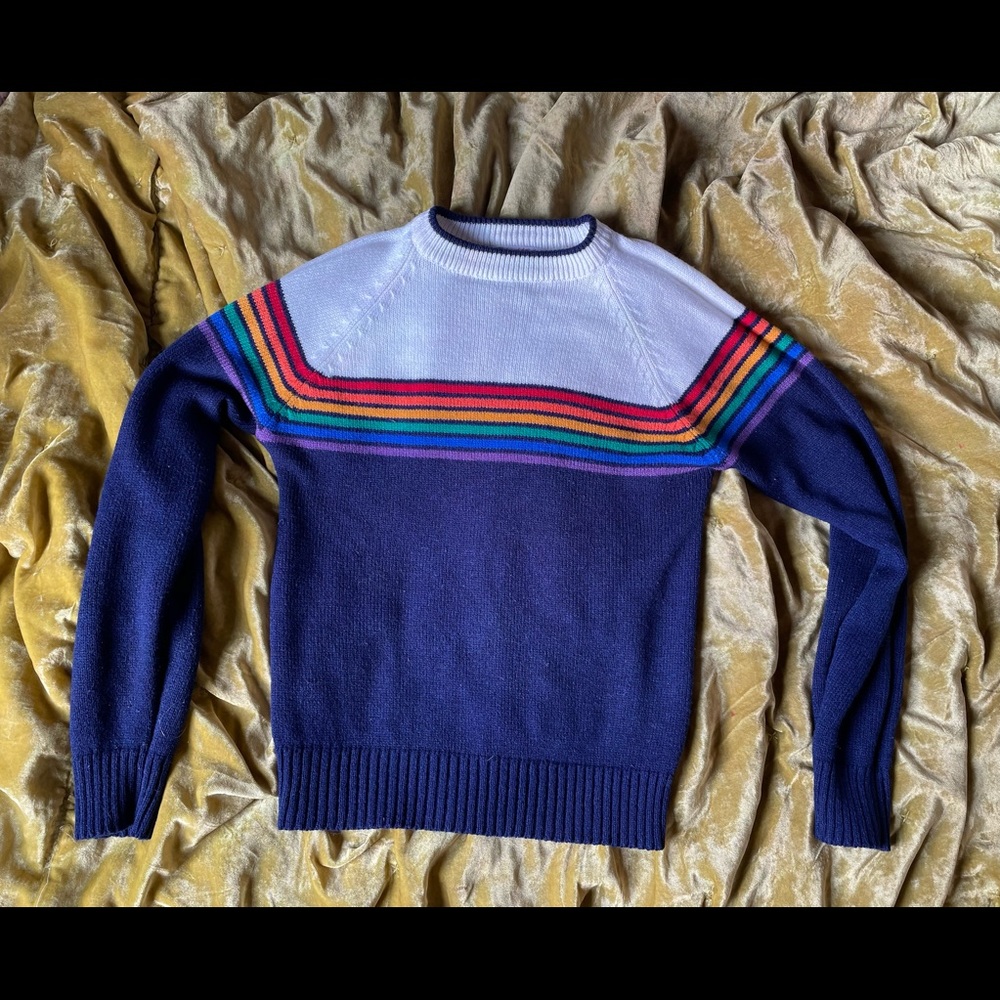 VINTAGE RAINBOW SWEATER 🌈 size large